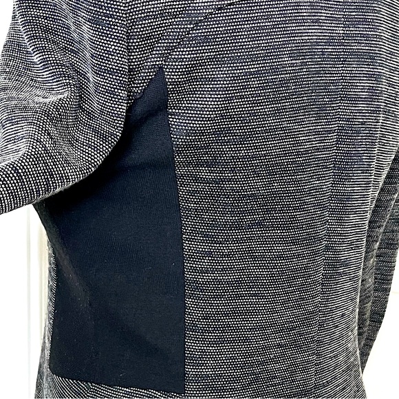 SOLEZIA Women’s Stretch Blazer Black Stretch Moto Inspired Long Fitted Zip Front - Picture 8 of 13